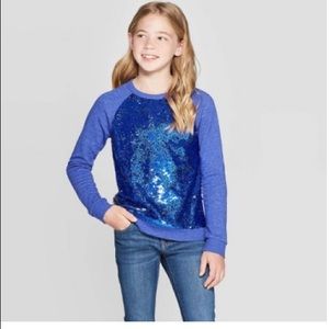 Cat & Jack flippy sequin sweatshirt, size 6/6x
